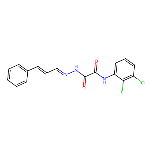 N-(2,3-Dichlorophenyl)-2-oxo-2-(2-(3-phenyl-2-propenylidene)hydrazino)acetamide structure