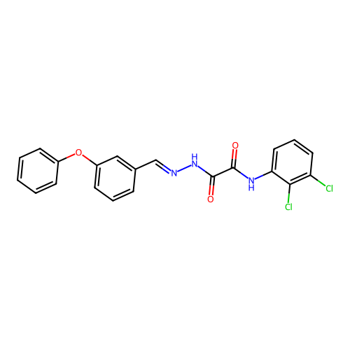 N-(2,3-Dichlorophenyl)-2-oxo-2-(2-(3-phenoxybenzylidene)hydrazino)acetamide structure