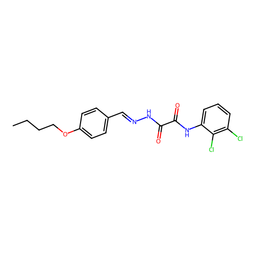 2-(2-(4-Butoxybenzylidene)hydrazino)-N-(2,3-dichlorophenyl)-2-oxoacetamide structure
