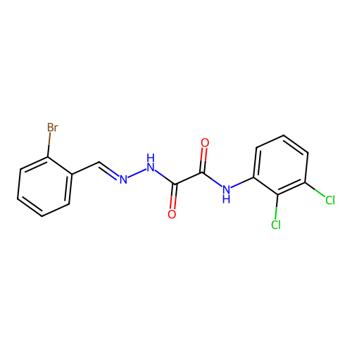 2-(2-(2-Bromobenzylidene)hydrazino)-N-(2,3-dichlorophenyl)-2-oxoacetamide structure