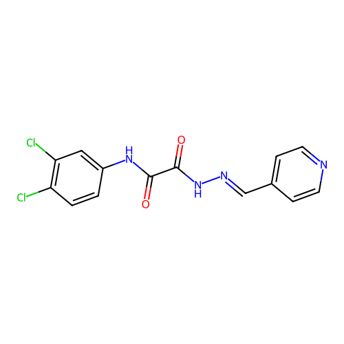 N-(3,4-Dichlorophenyl)-2-oxo-2-(2-(4-pyridinylmethylene)hydrazino)acetamide structure