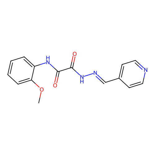 N-(2-Methoxyphenyl)-2-oxo-2-(2-(4-pyridinylmethylene)hydrazino)acetamide structure