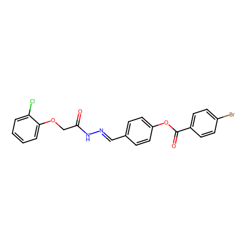 4-(2-((2-Chlorophenoxy)acetyl)carbohydrazonoyl)phenyl 4-bromobenzoate structure