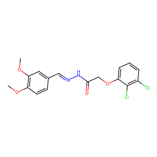 2-(2,3-Dichlorophenoxy)-N'-(3,4-dimethoxybenzylidene)acetohydrazide structure