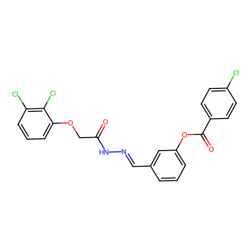 3-(2-((2,3-Dichlorophenoxy)acetyl)carbohydrazonoyl)phenyl 4-chlorobenzoate structure