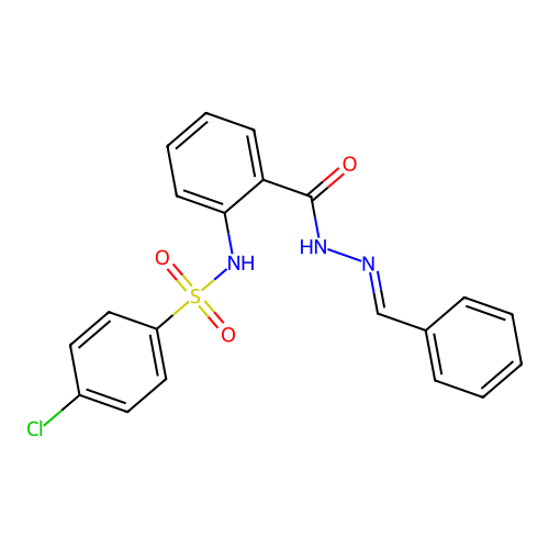 N-(2-((2-Benzylidenehydrazino)carbonyl)phenyl)-4-chlorobenzenesulfonamide structure