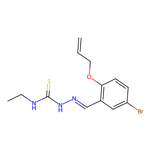 1-[(5-Bromo-2-prop-2-enoxyphenyl)methylideneamino]-3-ethylthiourea structure
