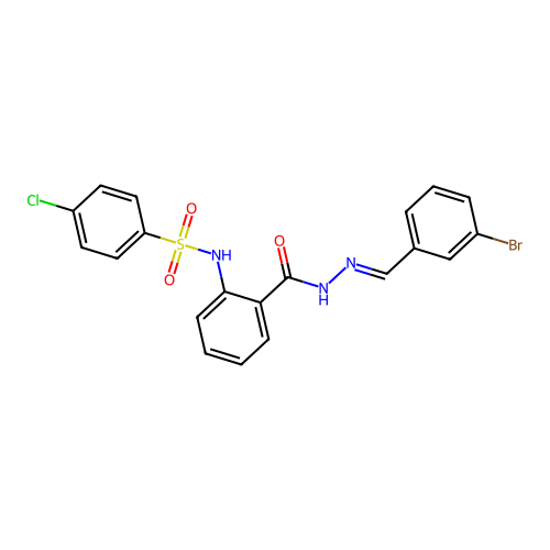 N-(2-((2-(3-Bromobenzylidene)hydrazino)carbonyl)PH)-4-chlorobenzenesulfonamide structure