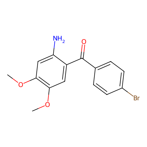 (2-Amino-4,5-dimethoxy-phenyl)-(4-bromo-phenyl)-methanone structure
