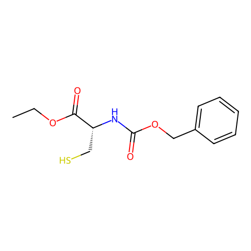 ethyl (2S)-2-{[(benzyloxy)carbonyl]amino}-3-sulfanylpropanoate structure
