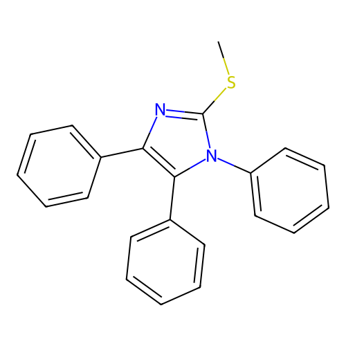 2-Methylsulfanyl-1,4,5-triphenylimidazole structure