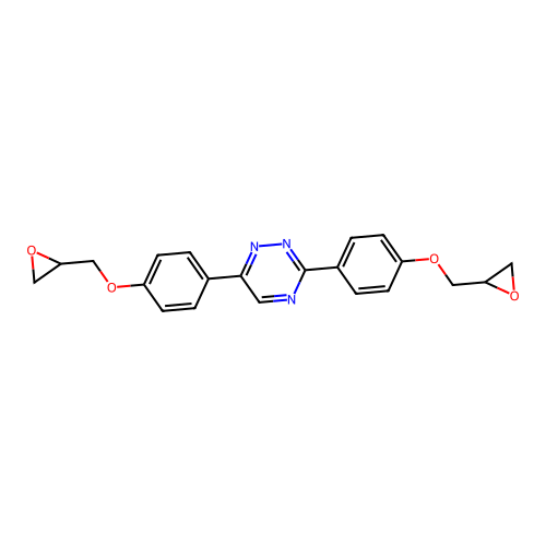 3,6-Bis(4-(oxiran-2-ylmethoxy)phenyl)-1,2,4-triazine structure