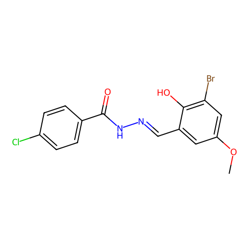 N'-[(3-Bromo-2-hydroxy-5-methoxyphenyl)methylidene]-4-chlorobenzohydrazide structure