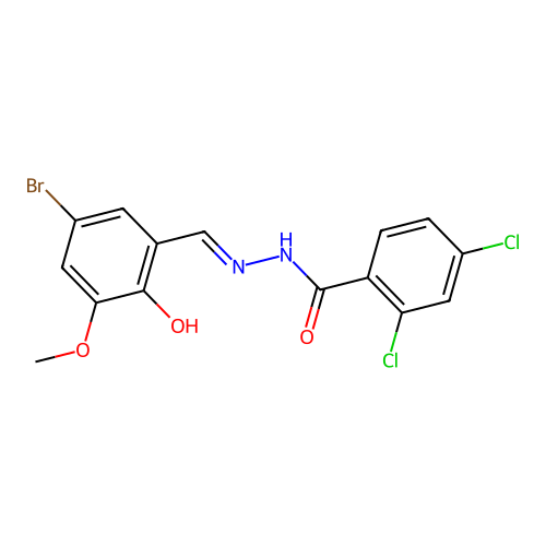 N'-[(5-Bromo-2-hydroxy-3-methoxyphenyl)methylidene]-2,4-dichlorobenzohydrazide structure