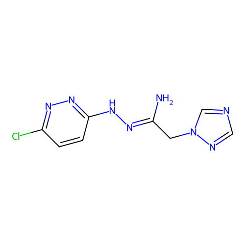 C8H9ClN8 structure