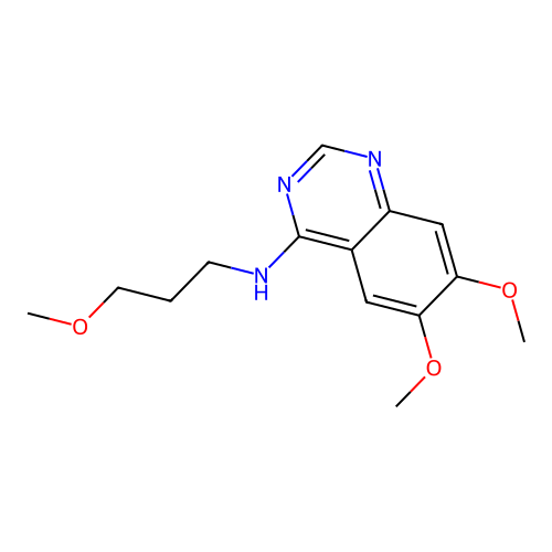 6,7-dimethoxy-N-(3-methoxypropyl)quinazolin-4-amine structure