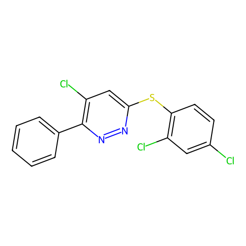 4-Chloro-6-[(2,4-dichlorophenyl)sulfanyl]-3-phenylpyridazine structure