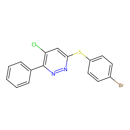 4-Bromophenyl 5-chloro-6-phenyl-3-pyridazinyl sulfide structure