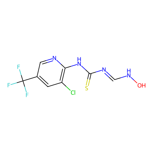 1-[3-chloro-5-(trifluoromethyl)pyridin-2-yl]-3-[(hydroxyamino)methylidene]thiourea structure