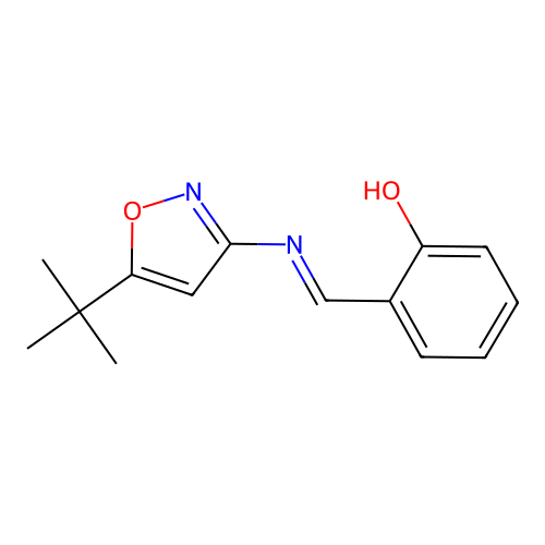 2-{[(5-Tert-butyl-3-isoxazolyl)imino]methyl}phenol structure