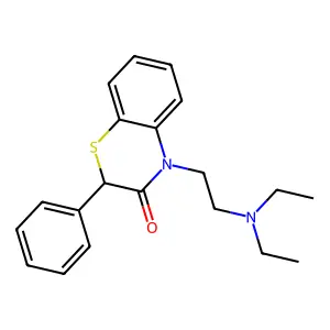 4-[2-(Diethylamino)ethyl]-2-phenyl-2H-1,4-benzothiazin-3(4H)-one structure