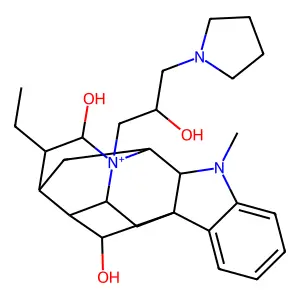 Ajmalanium, 17,21-dihydroxy-4-(2-hydroxy-3-pyrrolidinopropyl)-, (17R,21-alpha)- structure