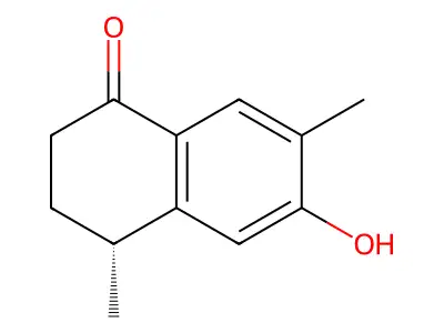 (4R)-3,4-Dihydro-6-hydroxy-4,7-dimethyl-1(2H)-naphthalenone structure