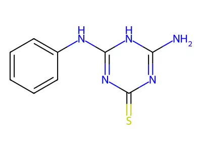 4-amino-6-anilino-1H-[1,3,5]triazine-2-thione structure