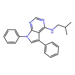 N-(2-methylpropyl)-5,7-diphenyl-7H-pyrrolo[2,3-d]pyrimidin-4-amine structure
