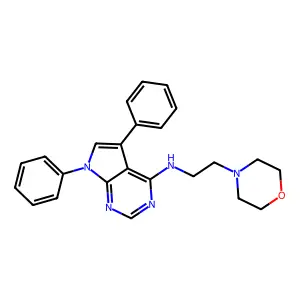 N-[2-(morpholin-4-yl)ethyl]-5,7-diphenyl-7H-pyrrolo[2,3-d]pyrimidin-4-amine structure