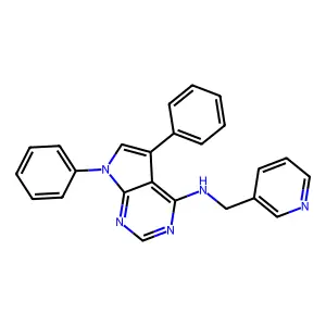 (5,7-Diphenylpyrrolo[3,2-e]pyrimidin-4-yl)(3-pyridylmethyl)amine structure