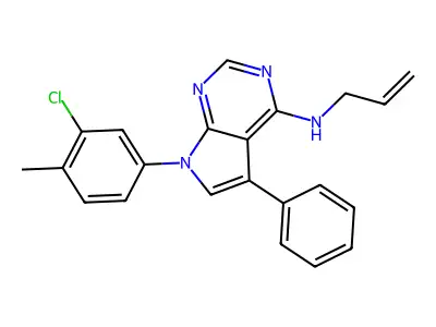 7-(3-chloro-4-methylphenyl)-5-phenyl-N-(prop-2-en-1-yl)-7H-pyrrolo[2,3-d]pyrimidin-4-amine structure