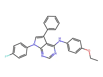(4-Ethoxyphenyl)[7-(4-fluorophenyl)-5-phenylpyrrolo[3,2-e]pyrimidin-4-yl]amine structure