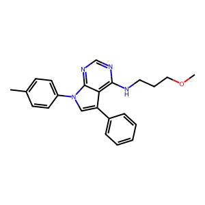 N-(3-methoxypropyl)-7-(4-methylphenyl)-5-phenylpyrrolo[2,3-d]pyrimidin-4-amine structure