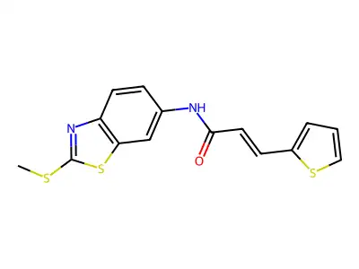 (E)-N-(2-(methylthio)benzo[d]thiazol-6-yl)-3-(thiophen-2-yl)acrylamide structure