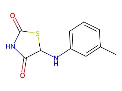 5-[(3-Methylphenyl)amino]-1,3-thiazolidine-2,4-dione structure