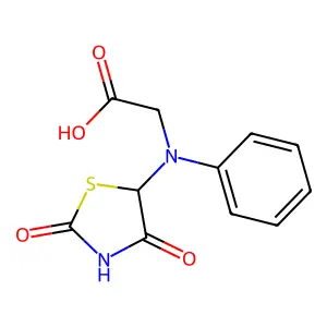 N-(2,4-dioxo-1,3-thiazolidin-5-yl)-N-phenylglycine structure