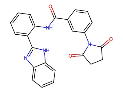 N-[2-(1H-benzimidazol-2-yl)phenyl]-3-(2,5-dioxopyrrolidin-1-yl)benzamide structure