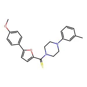 (5-(4-Methoxyphenyl)furan-2-yl)(4-(m-tolyl)piperazin-1-yl)methanethione structure