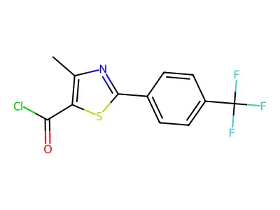 4-Methyl-2-[4-(trifluoromethyl)phenyl]-1,3-thiazole-5-carbonyl chloride structure