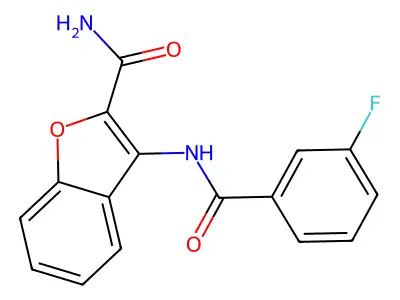 3-(3-Fluorobenzamido)benzofuran-2-carboxamide structure