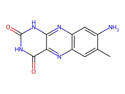 8-Amino-7-methyl-1H-benzo[g]pteridine-2,4-dione structure