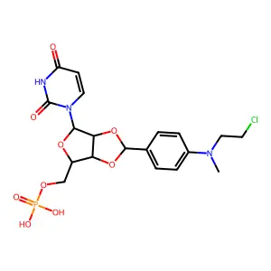 2',3'-O-((4-((2-Chloroethyl)methylamino)phenyl)methylene)-5'-uridylic acid structure