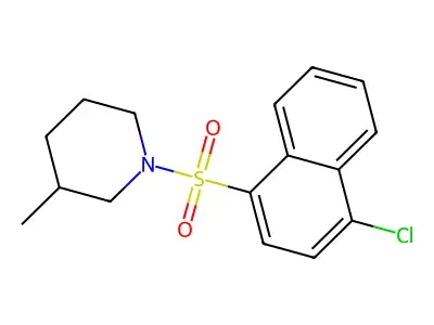 1-((4-Chloronaphthalen-1-yl)sulfonyl)-3-methylpiperidine structure
