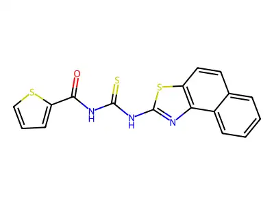 N-(naphtho[1,2-d]thiazol-2-ylcarbamothioyl)thiophene-2-carboxamide structure