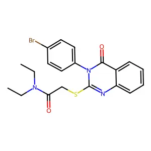 2-((3-(4-Bromo-PH)-4-oxo-3,4-dihydro-2-quinazolinyl)thio)-N,N-diethylacetamide structure