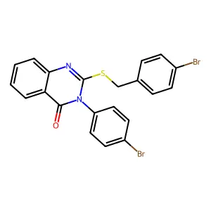 2-((4-Bromobenzyl)thio)-3-(4-bromophenyl)-4(3H)-quinazolinone structure