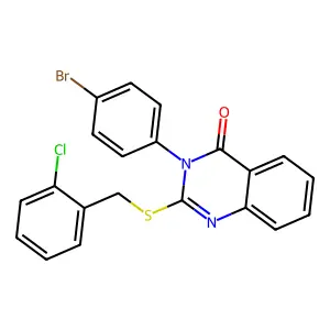 3-(4-Bromophenyl)-2-((2-chlorobenzyl)thio)-4(3H)-quinazolinone structure