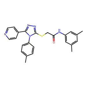 N-(3,5-dimethylphenyl)-2-{[4-(4-methylphenyl)-5-(pyridin-4-yl)-4H-1,2,4-triazol-3-yl]sulfanyl}acetamide structure