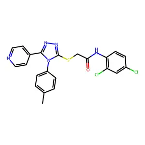 N-(2,4-dichlorophenyl)-2-{[4-(4-methylphenyl)-5-(pyridin-4-yl)-4H-1,2,4-triazol-3-yl]sulfanyl}acetamide structure